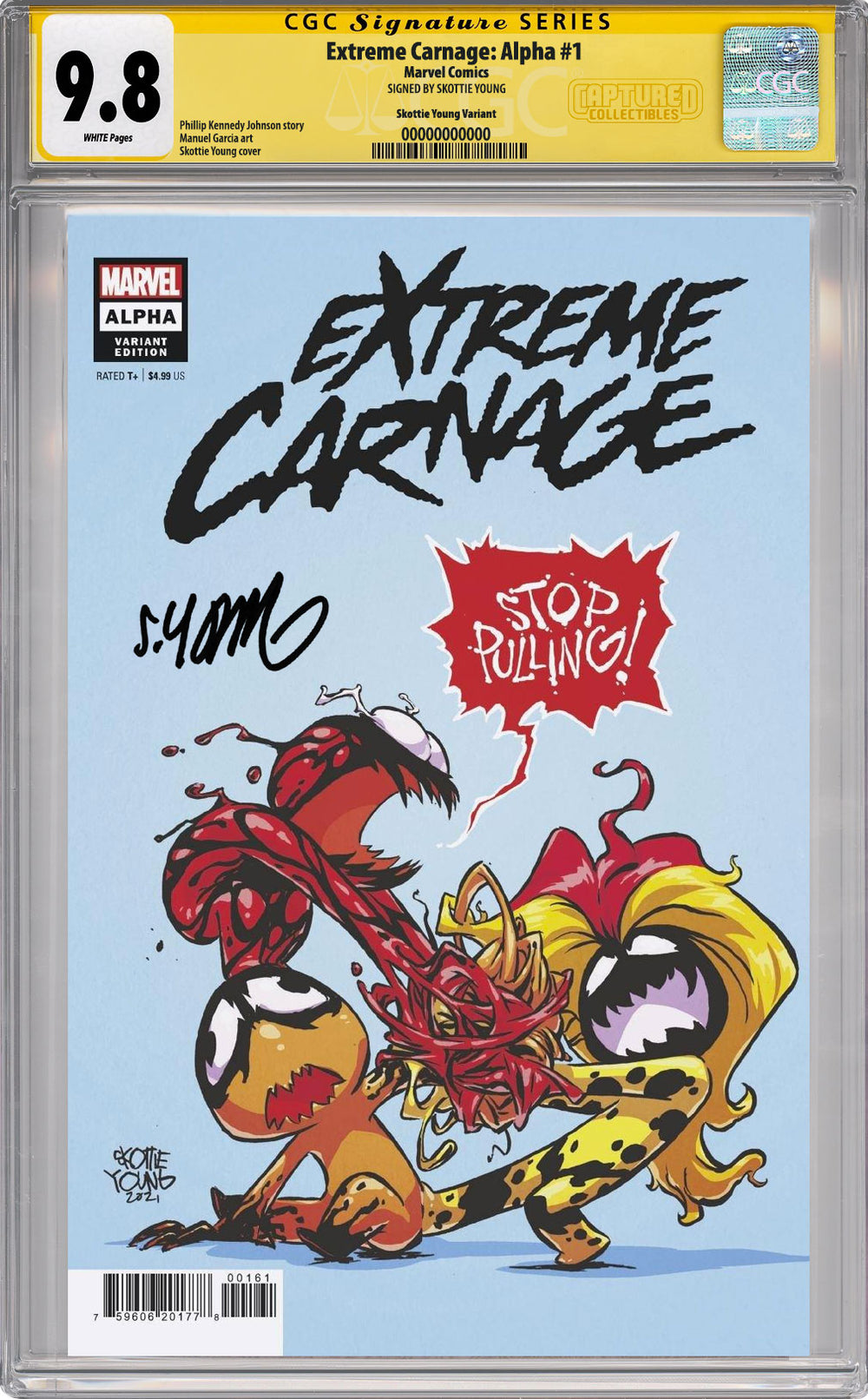 Extreme Carnage: Alpha #1 Variant CGC SS 9.8 Signed by Skottie Young