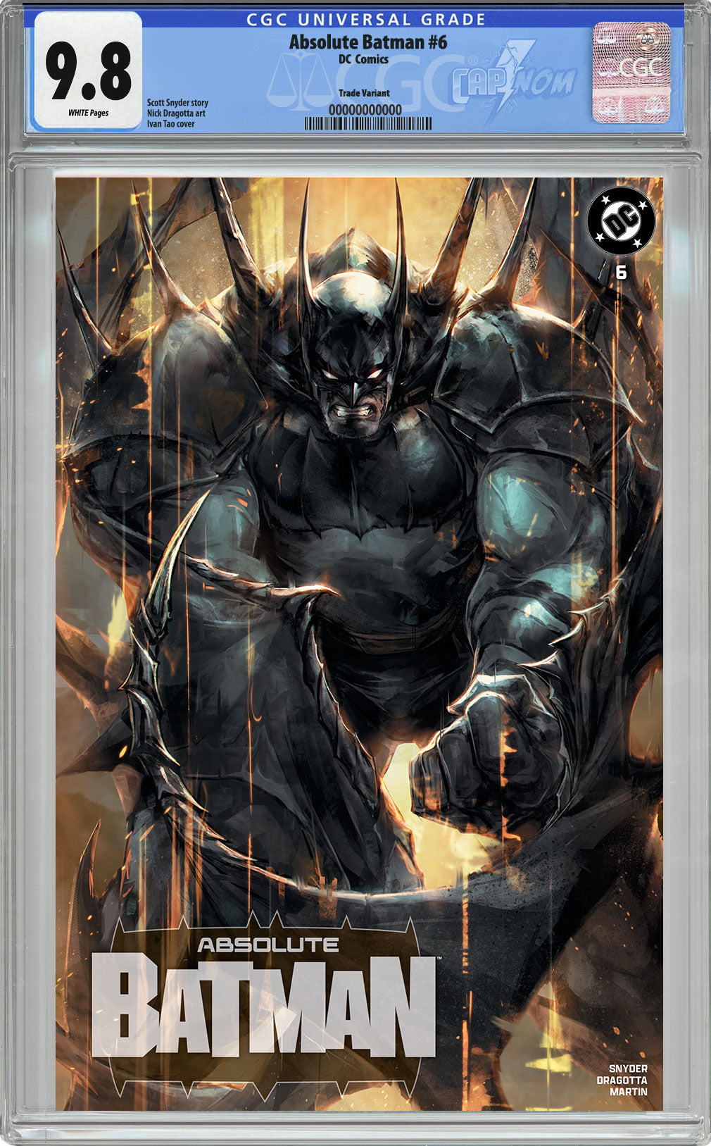 ABSOLUTE BATMAN #6 TRADE DRESS C2E2 EXCLUSIVE COVER BY IVAN TAO