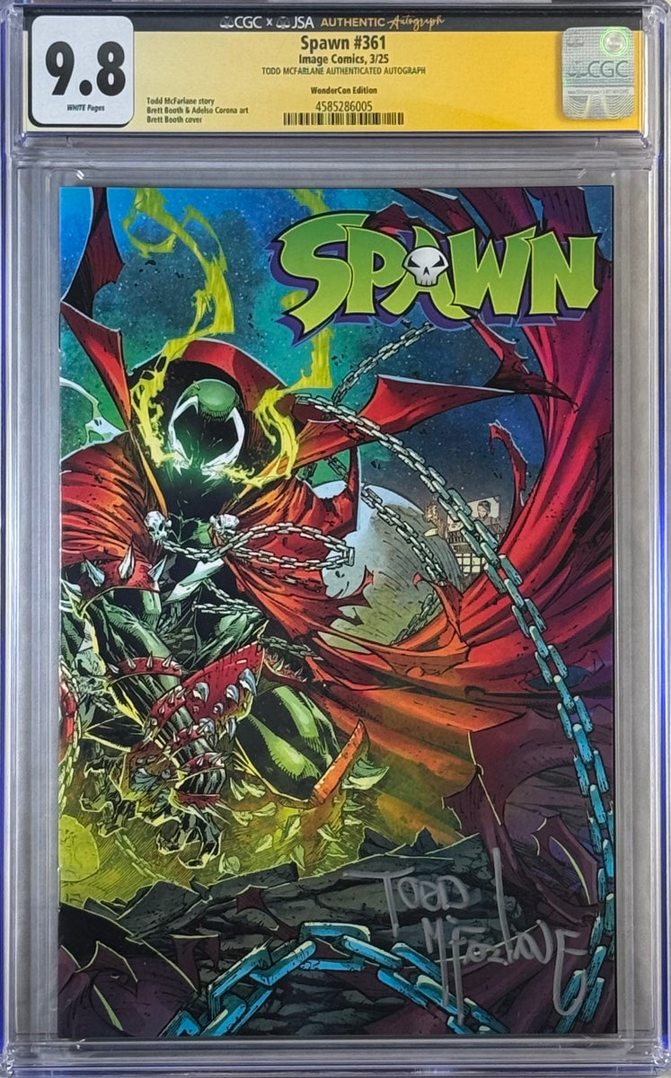 SPAWN #361 WONDERCON EDITION CGC X JSA 9.8 SIGNED BY TODD