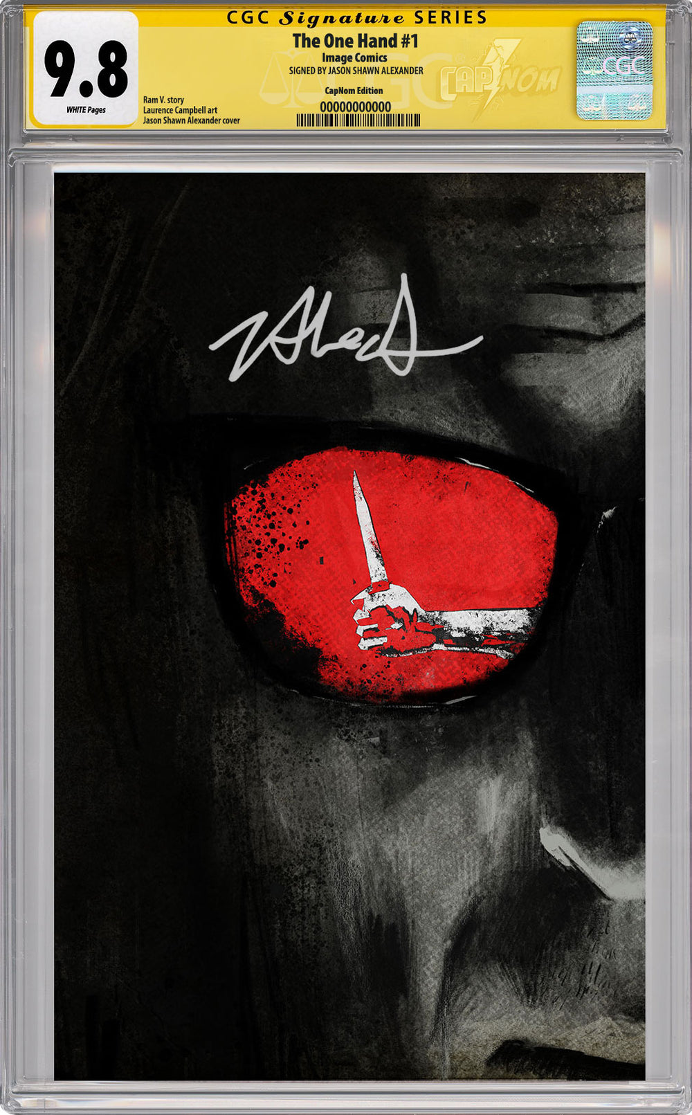 THE ONE HAND #1  “SHADE ROOM” C2E2 EXCLUSIVE CGC 9.8 SIGNED BY JASON SHAWN ALEXANDER