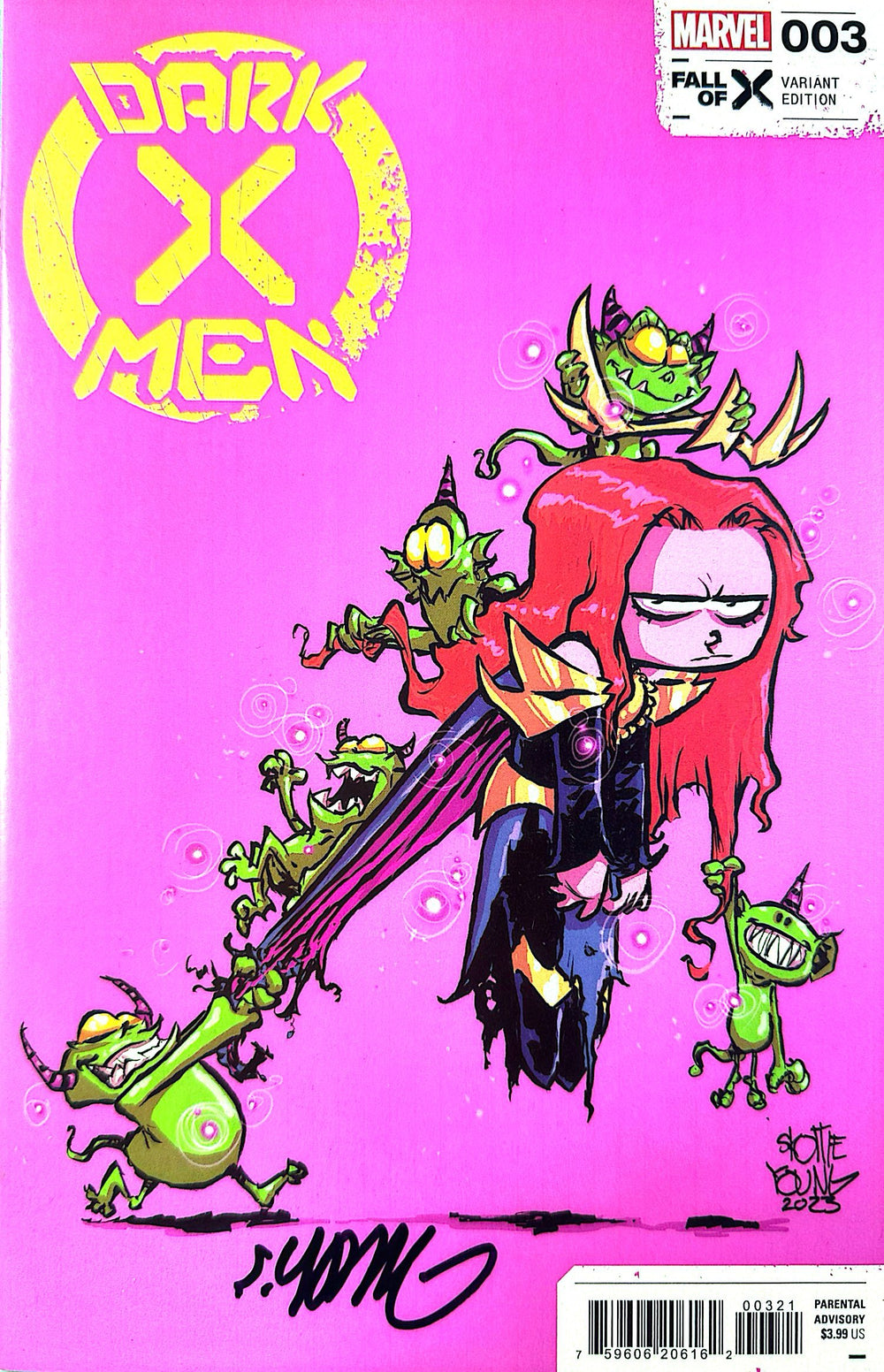 DARK X-MEN #3 SIGNED BY SKOTTIE YOUNG