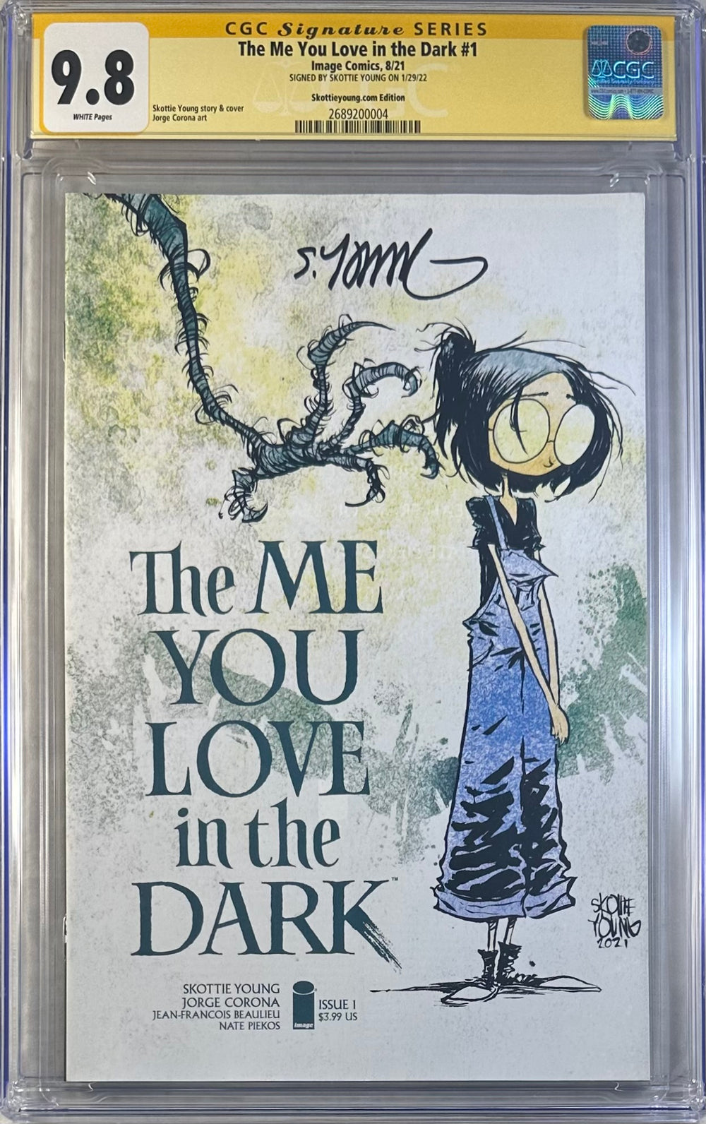 THE ME YOU LOVE IN THE DARK #1 SKOTTIEYOUNG.COM EDITION CGC SS 9.8 SIGNED BY SKOTTIE YOUNG