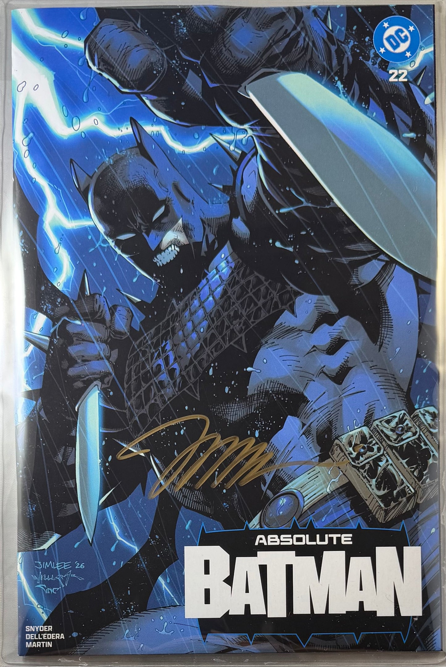 
                  
                    ABSOLUTE BATMAN #22 JIM LEE SDCC EXCLUSIVE 3 COVER SET (ALL SIGNED BY JIM LEE)
                  
                