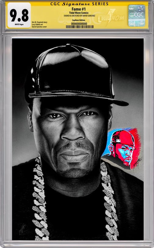 50 CENT FAME VIRGIN C2E2 EXCLUSIVE SIGNATURES SERIES CGC 9.8 SIGNED & REMARKED BY DAVID SANCHEZ