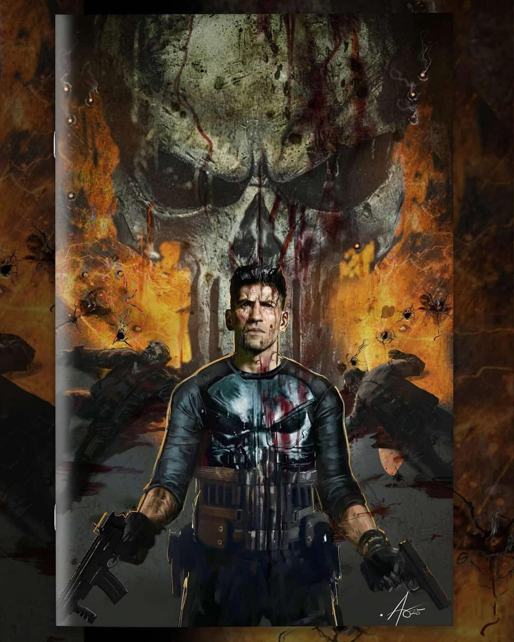 FAME: CHARLIE COX (PUNISHER) ULTIMATE SPOT FOIL EDITION C2E2 EXCLUSIVE COVER BY JON BERNTHAL