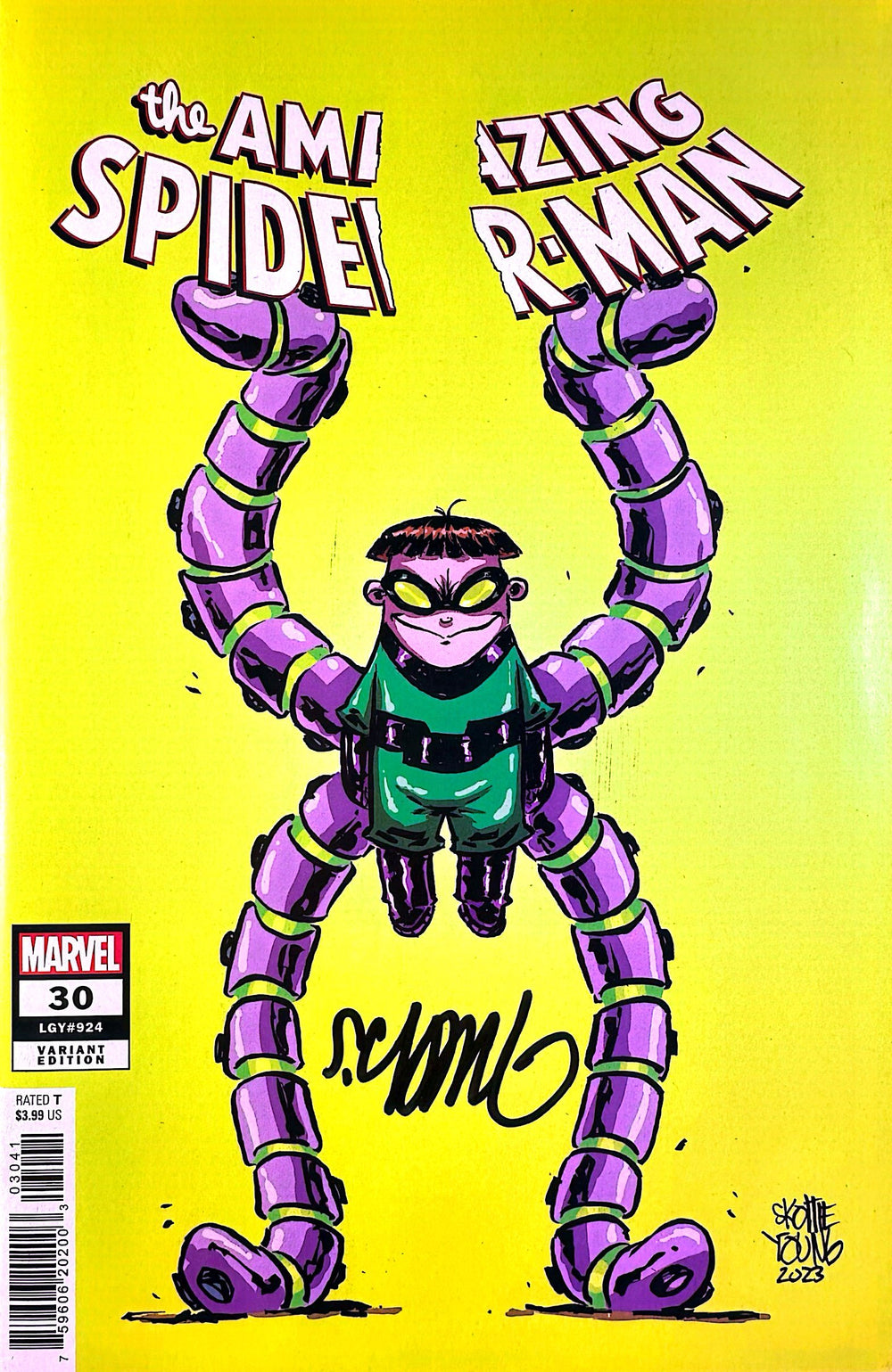 AMAZING SPIDER-MAN #30 SIGNED BY SKOTTIE YOUNG