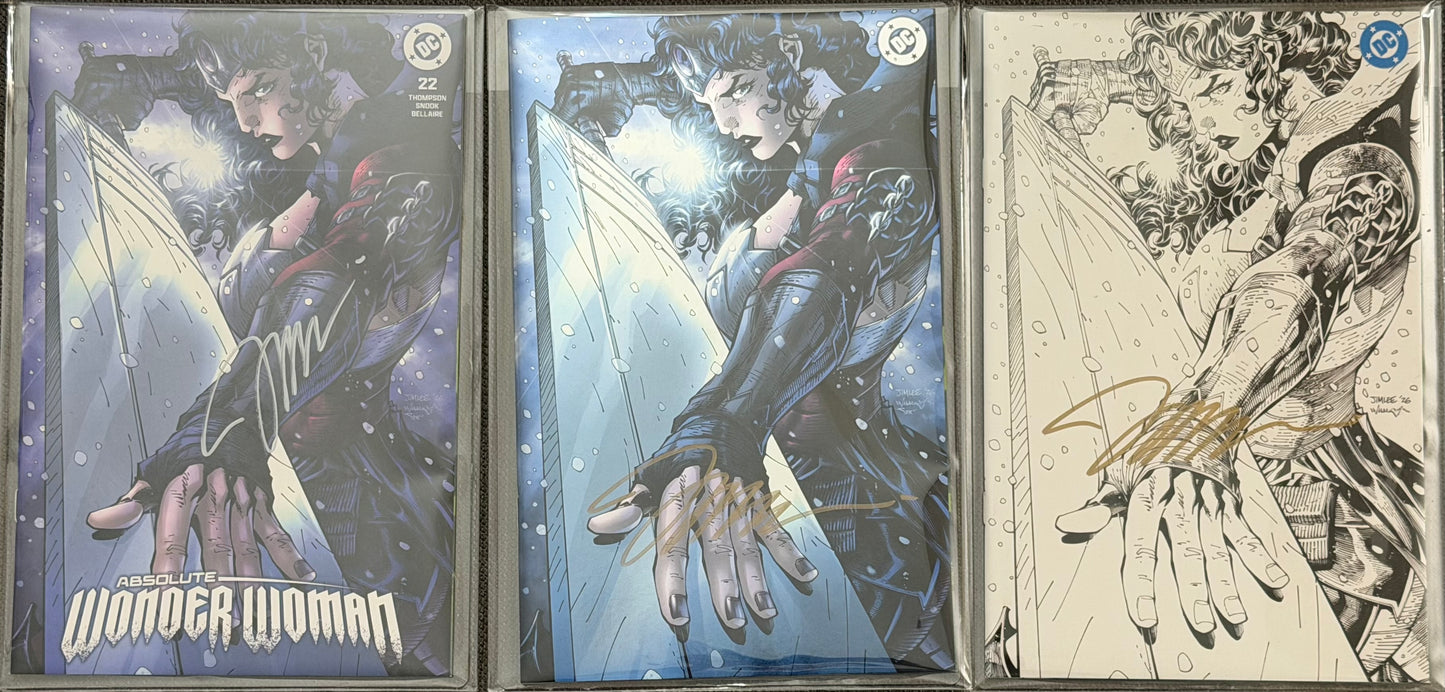 
                  
                    ABSOLUTE WONDER WOMAN #22 JIM LEE SDCC EXCLUSIVE 3 COVER SET (ALL SIGNED BY JIM LEE)
                  
                