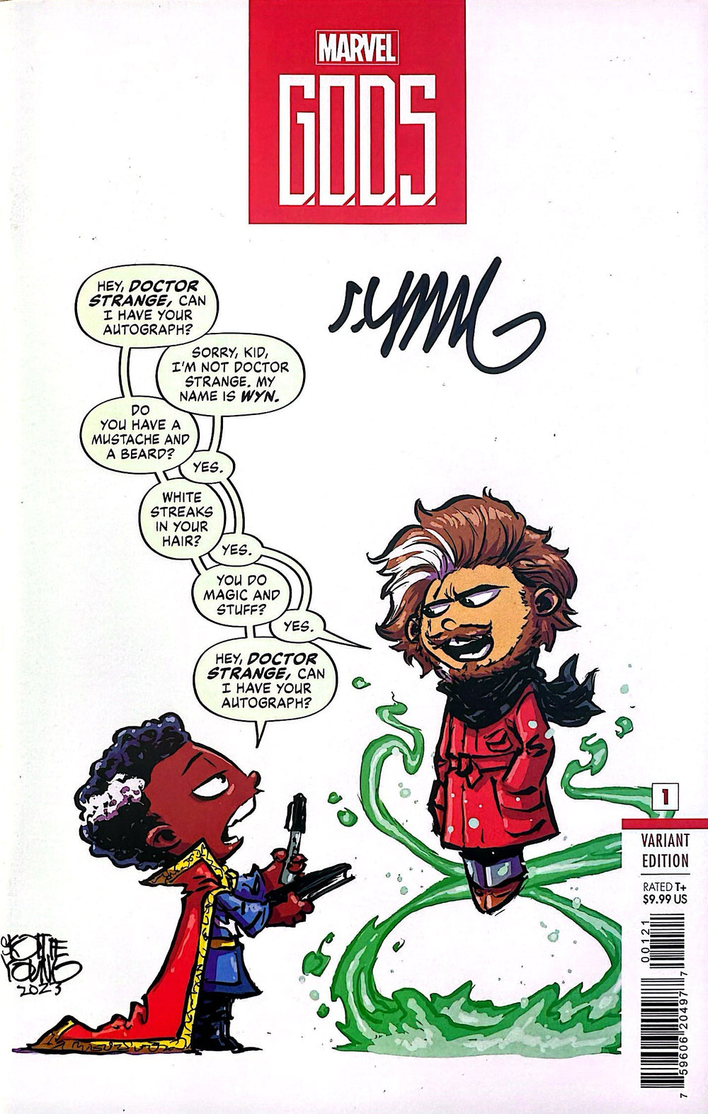 MARVEL GODS #1 SIGNED BY SKOTTIE YOUNG