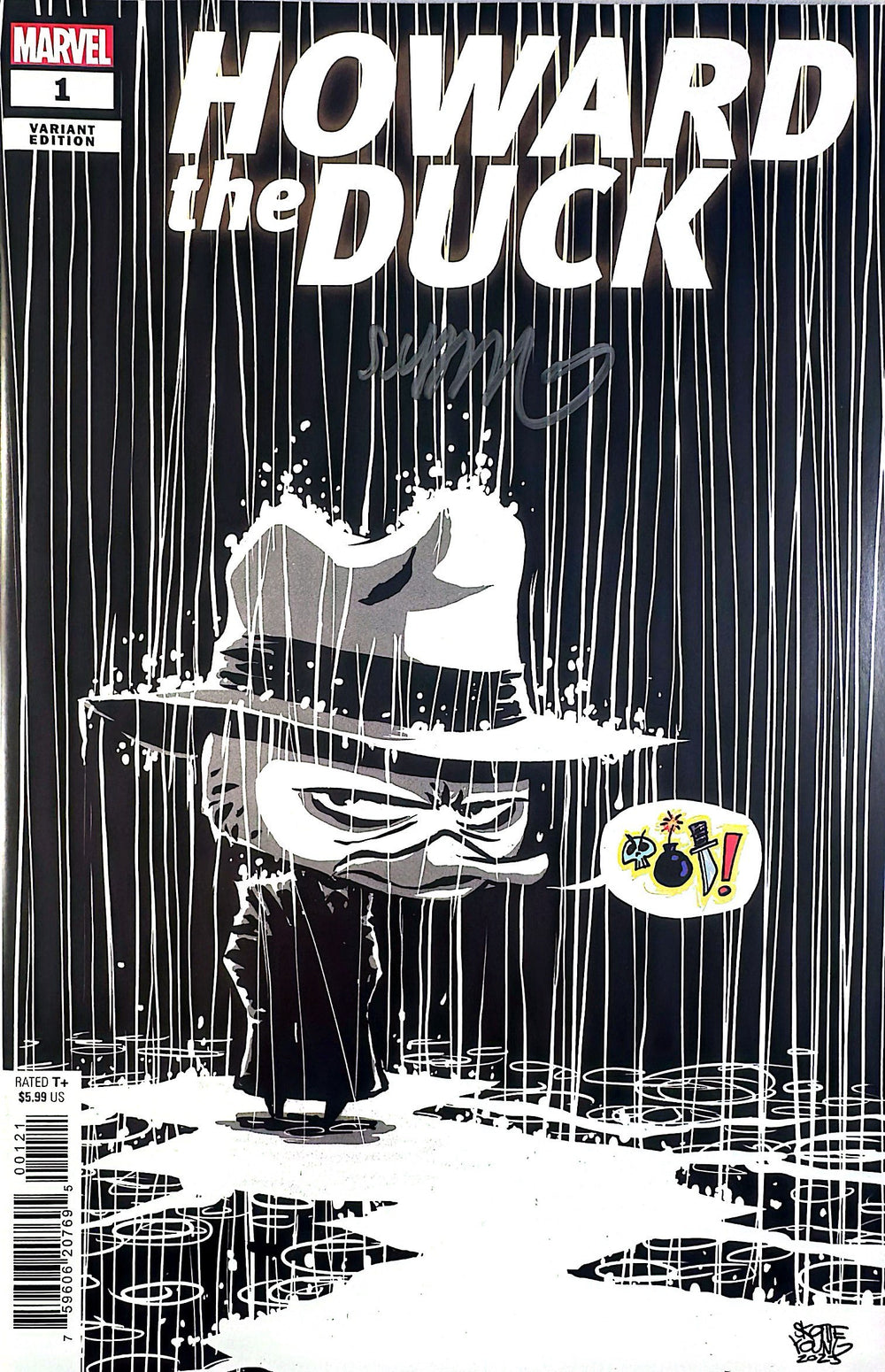 HOWARD THE DUCK #1 SIGNED BY SKOTTIE YOUNG