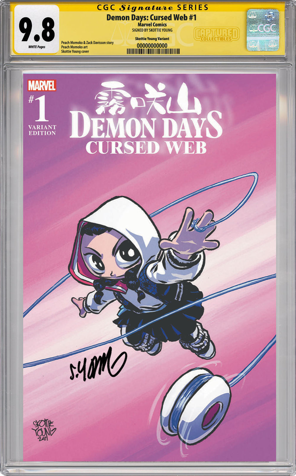 Demon Days: Cursed Web #1 Variant CGC SS 9.8 Signed by Skottie Young