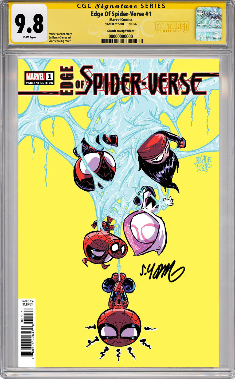 Edge of Spider-Verse #1 Variant CGC SS 9.8 Signed by Skottie Young