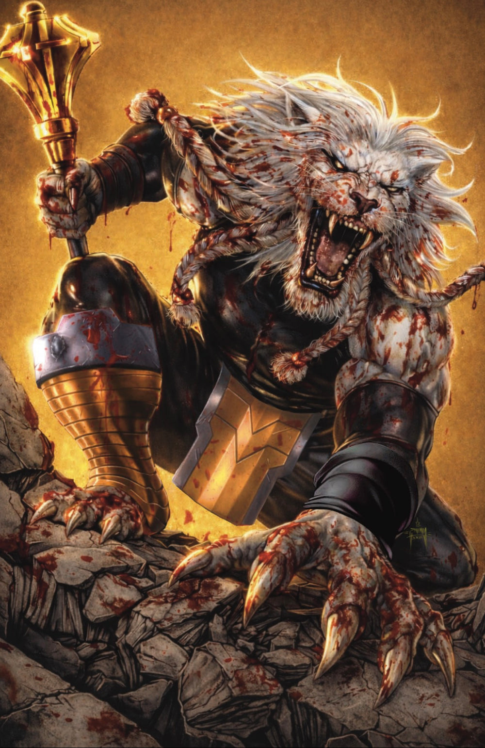 BATTLE BEAST #7 MEGACON EXCLUSIVE FOIL COVER BY MARTIN ZAVALA