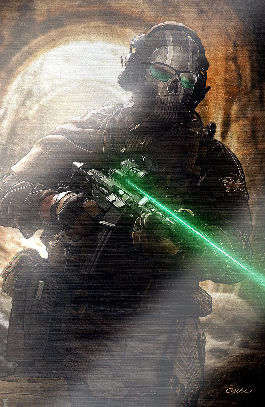 POWER UP: HISTORY OF VIDEO GAMES (CALL OF DUTY) “GHOST” NYCC EXCLUSIVE COVER BY ROB CSIKI