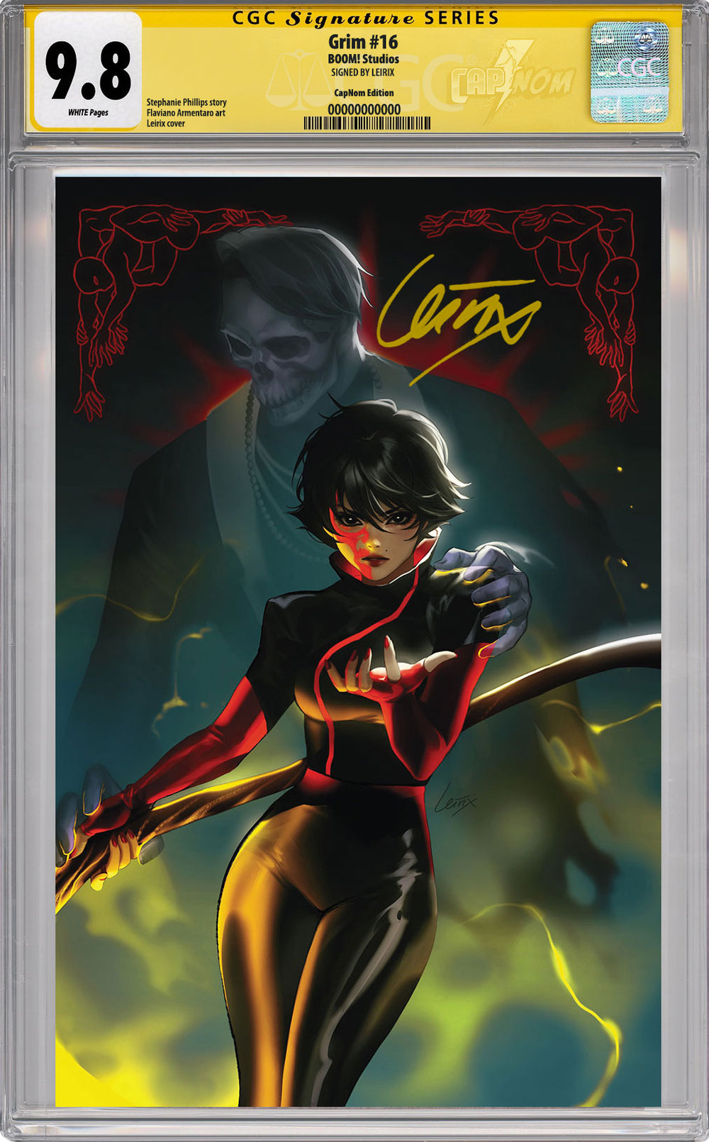 GRIM #16 “THE DEATH TOUCH” C2E2 EXCLUSIVE CGC 9.8 SIGNED BY LEIRIX