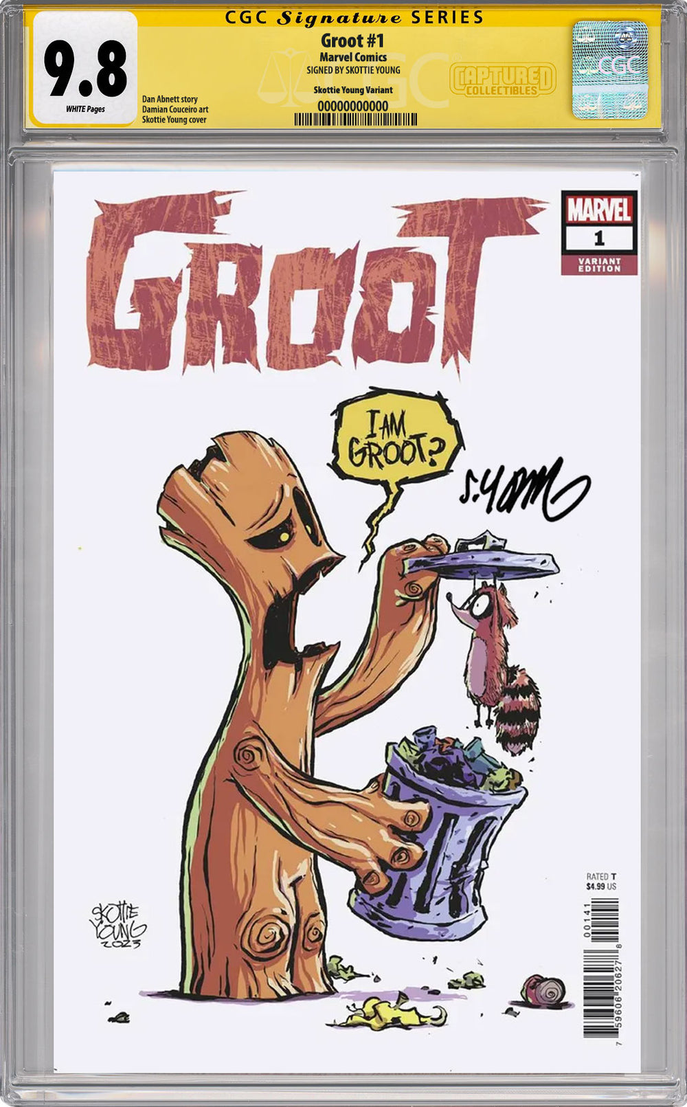 Groot #1 Variant CGC SS 9.8 Signed by Skottie Young