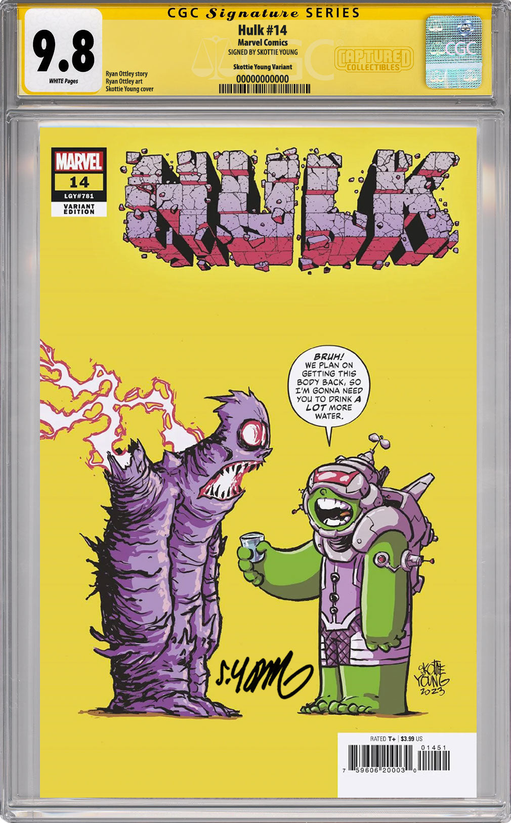 Hulk #4 Variant CGC SS 9.8 Signed by Skottie Young