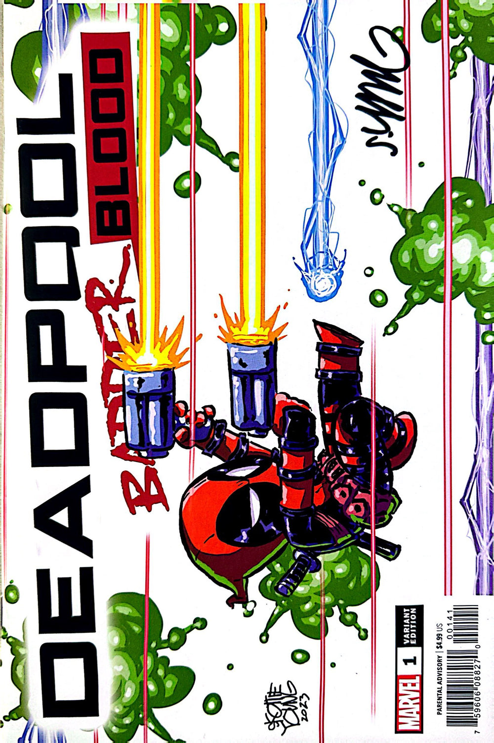 DEADPOOL BADDER BLOOD #1 SIGNED BY SKOTTIE YOUNG