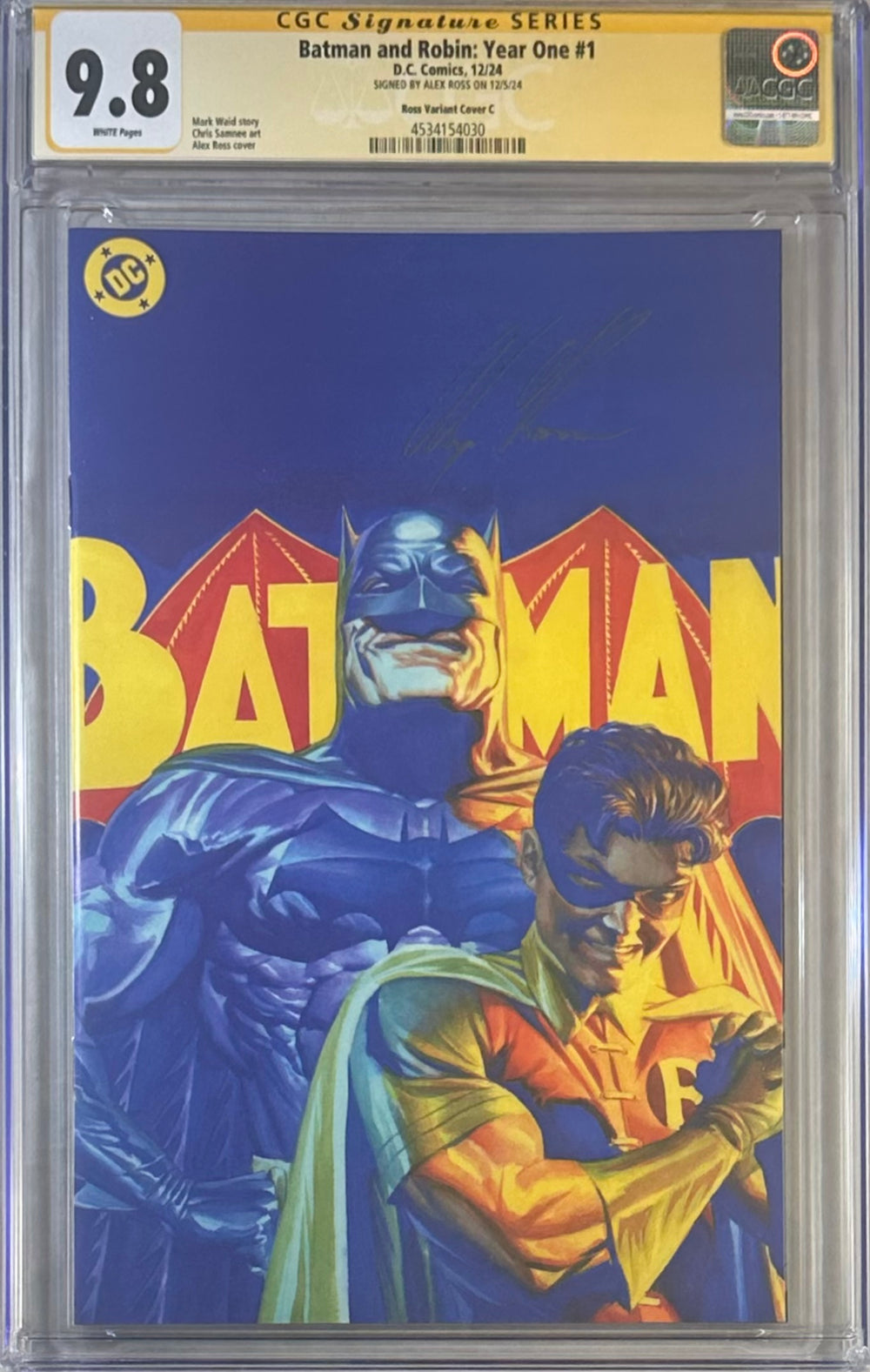 BATMAN AND ROBIN: YEAR ONE #1 ROSS VARIANT COVER C