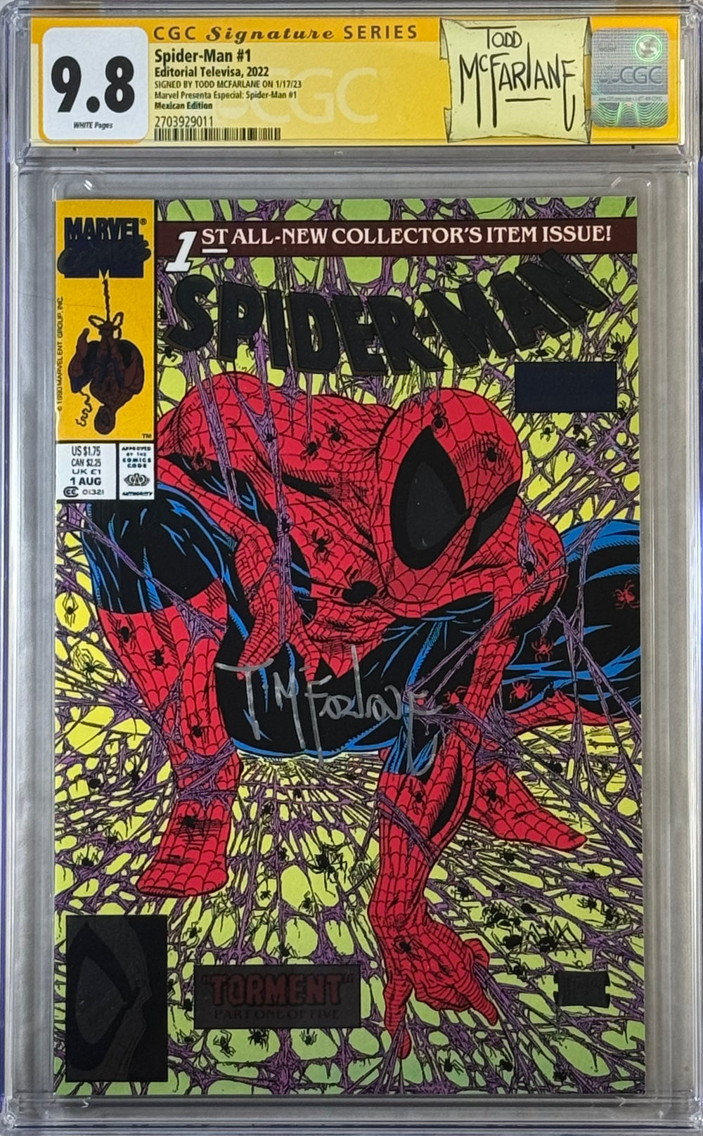 ジョン・ロミータ・Jr氏 直筆サイン Spider-Man CGC9.8 ジョン・ロミータ・Jr氏 直筆サイン Spider-Man CGC9.8 John Romita Sr
