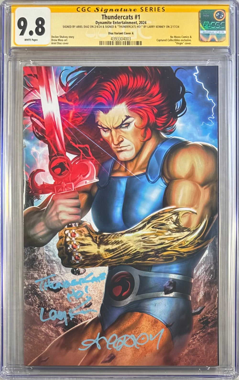 THUNDERCATS #1 MEGACON EXCLUSIVE CGC SS 9.8 SIGNED BY ARIEL DIAZ & LARRY KENNEY