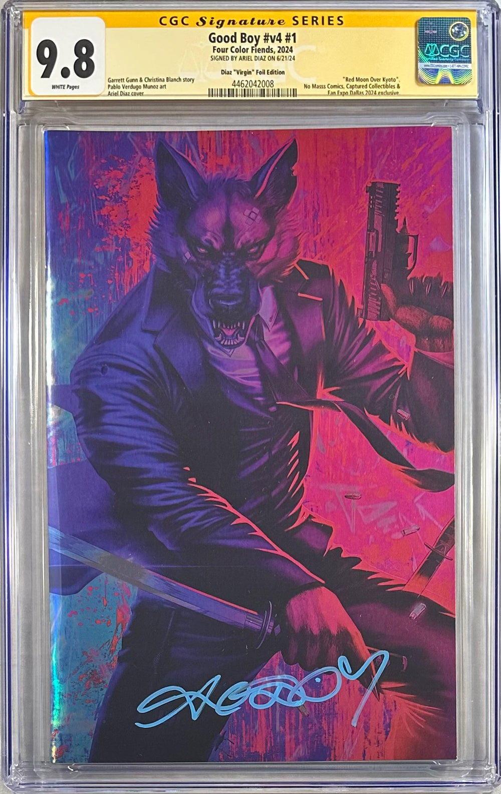 GOOD BOY VOL. 4 #1 FAN EXPO DALLAS EXCLUSIVE FOIL CGC SS 9.8 SIGNED BY ARIEL DIAZ