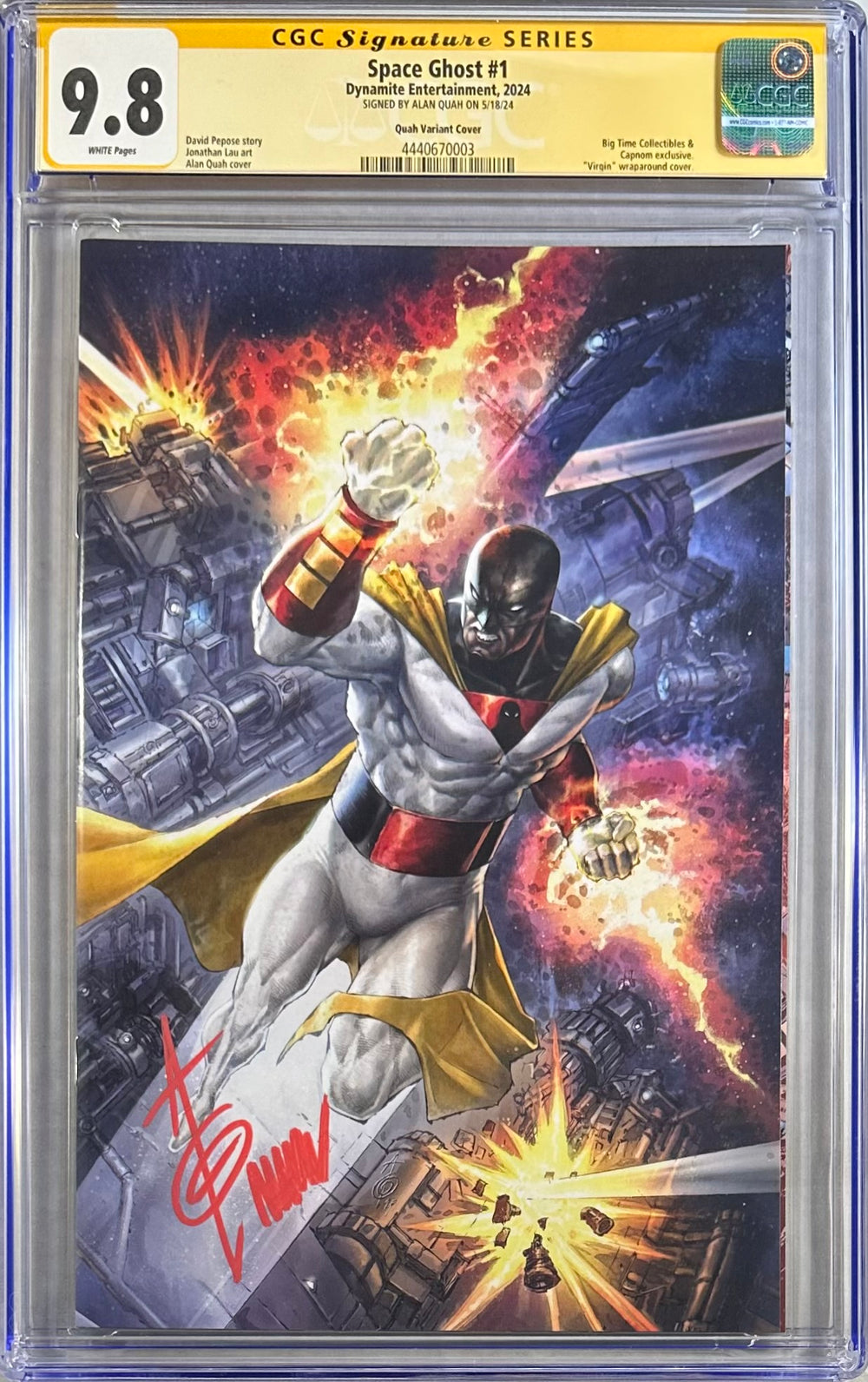 SPACE GHOST #1 WRAPAROUND VIRGIN CGC SS 9.8 SIGNED BY ALAN QUAH