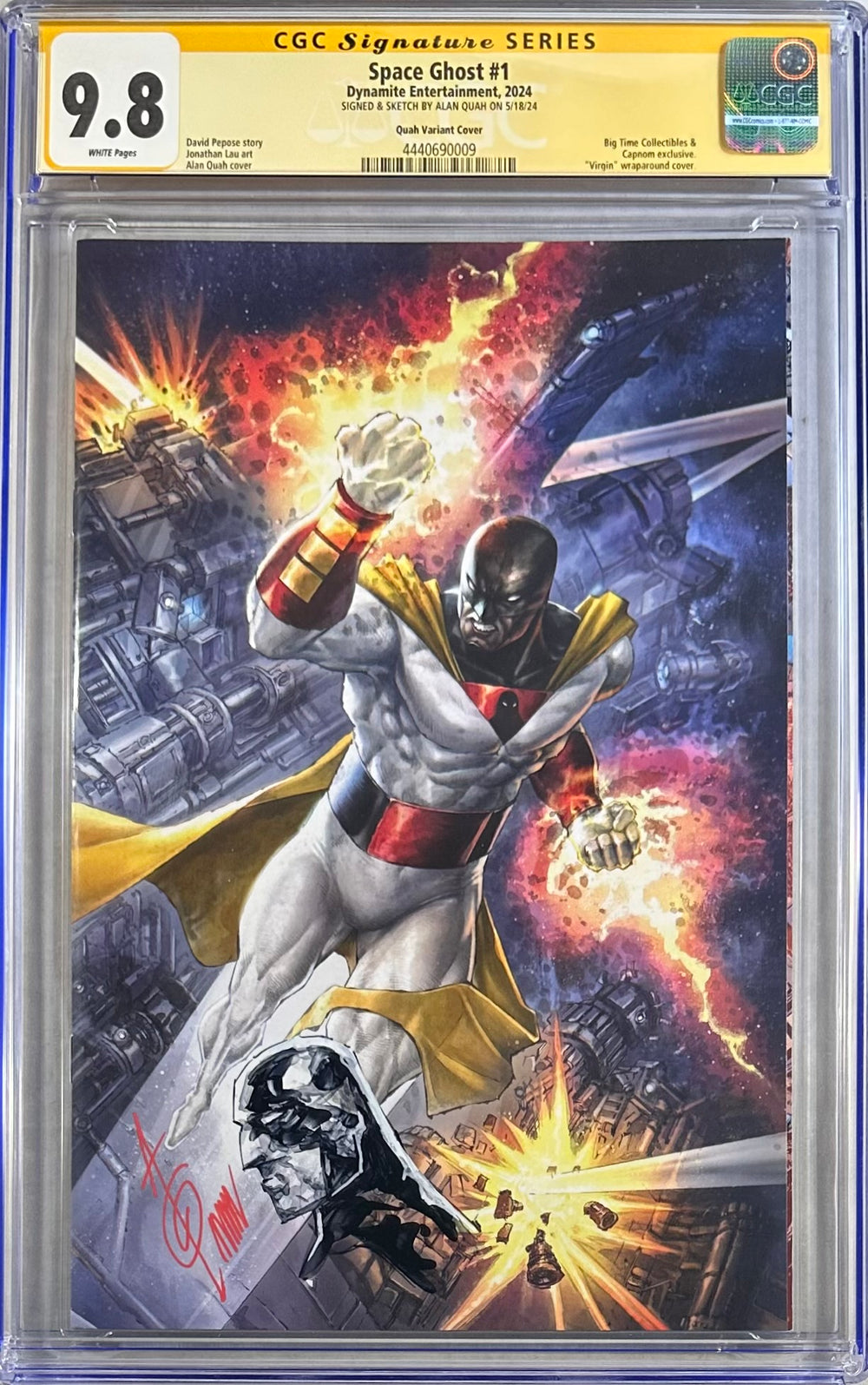 SPACE GHOST #1 WRAPAROUND VIRGIN CGC SS 9.8 SIGNED & REMARKED BY ALAN QUAH