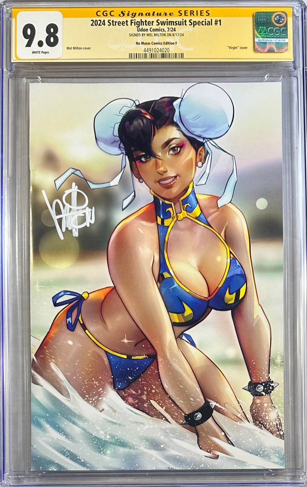 STREET FIGHTER SWIMSUIT 2024 TERRIFICON EXCLUSIVE CGC SS 9.8 SIGNED BY MEL MILTON