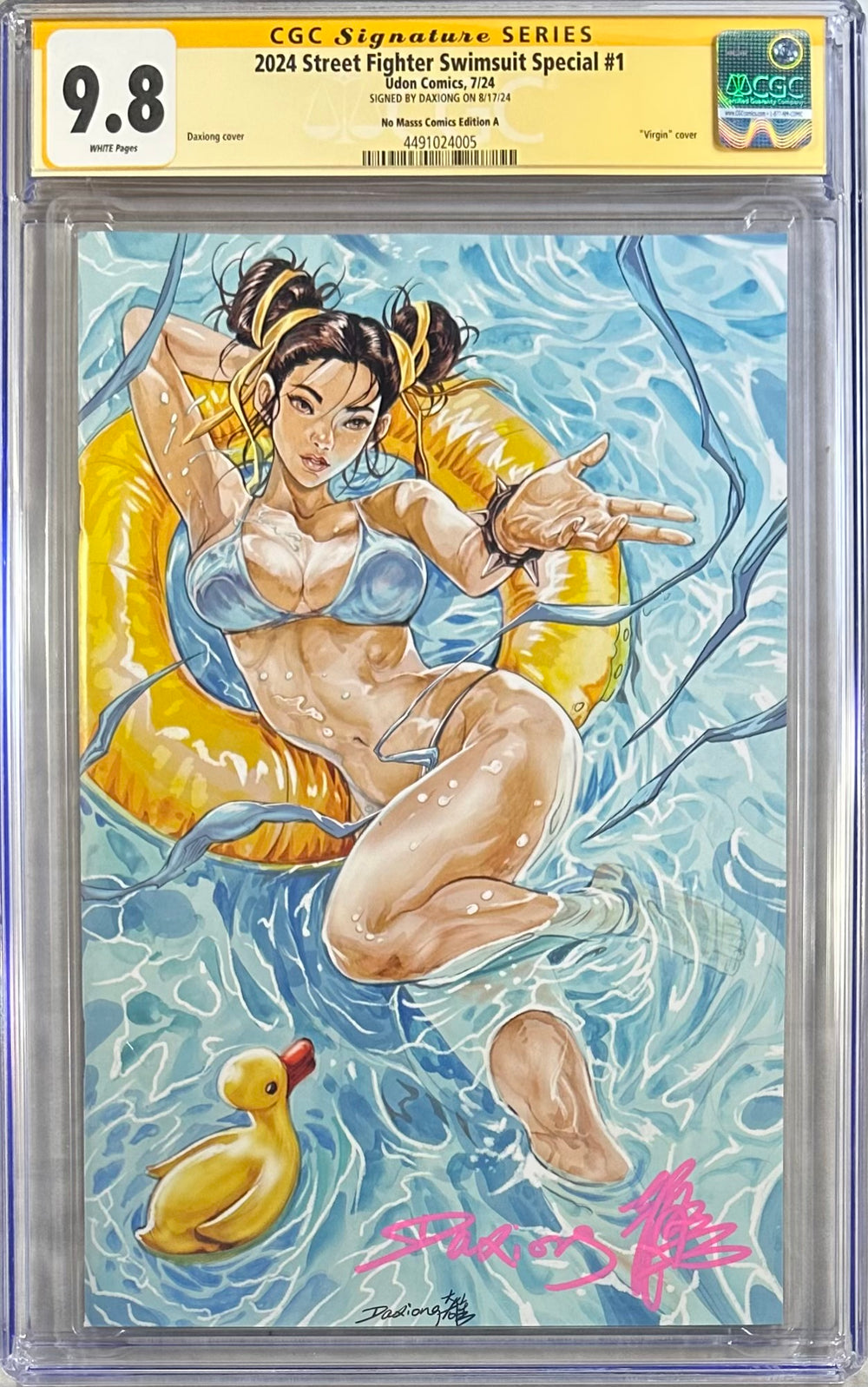 STREET FIGHTER SWIMSUIT 2024 TERRIFICON EXCLUSIVE CGC SS 9.8 SIGNED BY DA XIONG