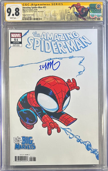 AMAZING SPIDER-MAN #51 YOUNG VARIANT COVER CGC SS 9.8 SIGNED BY