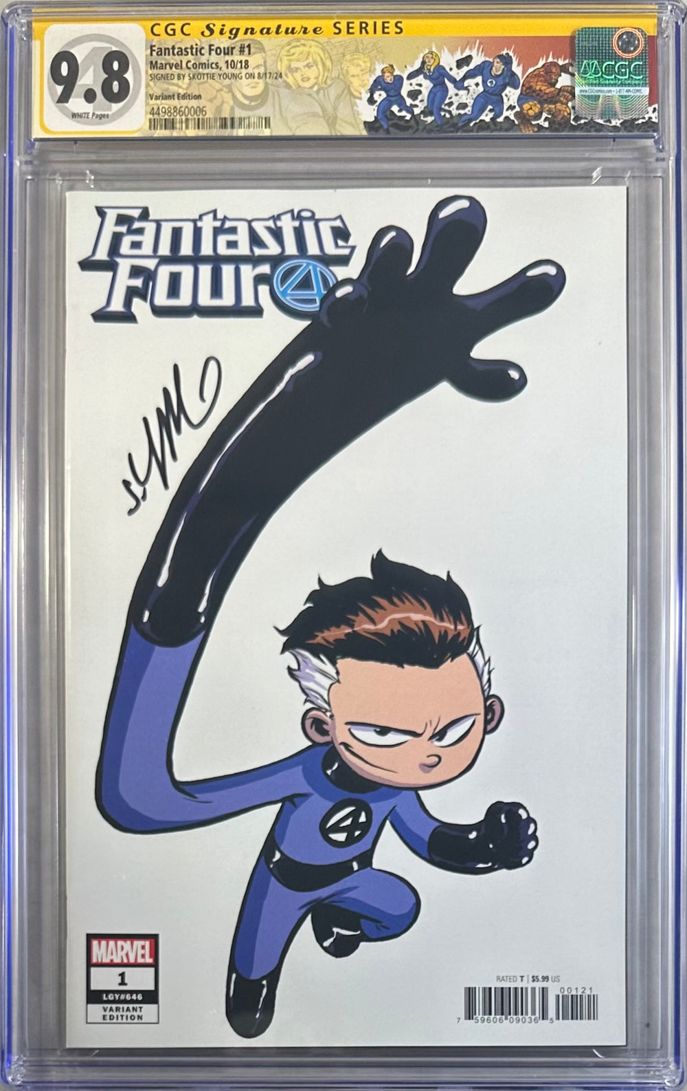 FANTASTIC FOUR #1 VARIANT EDITION CGC SS 9.8 SIGNED BY SKOTTIE YOUNG