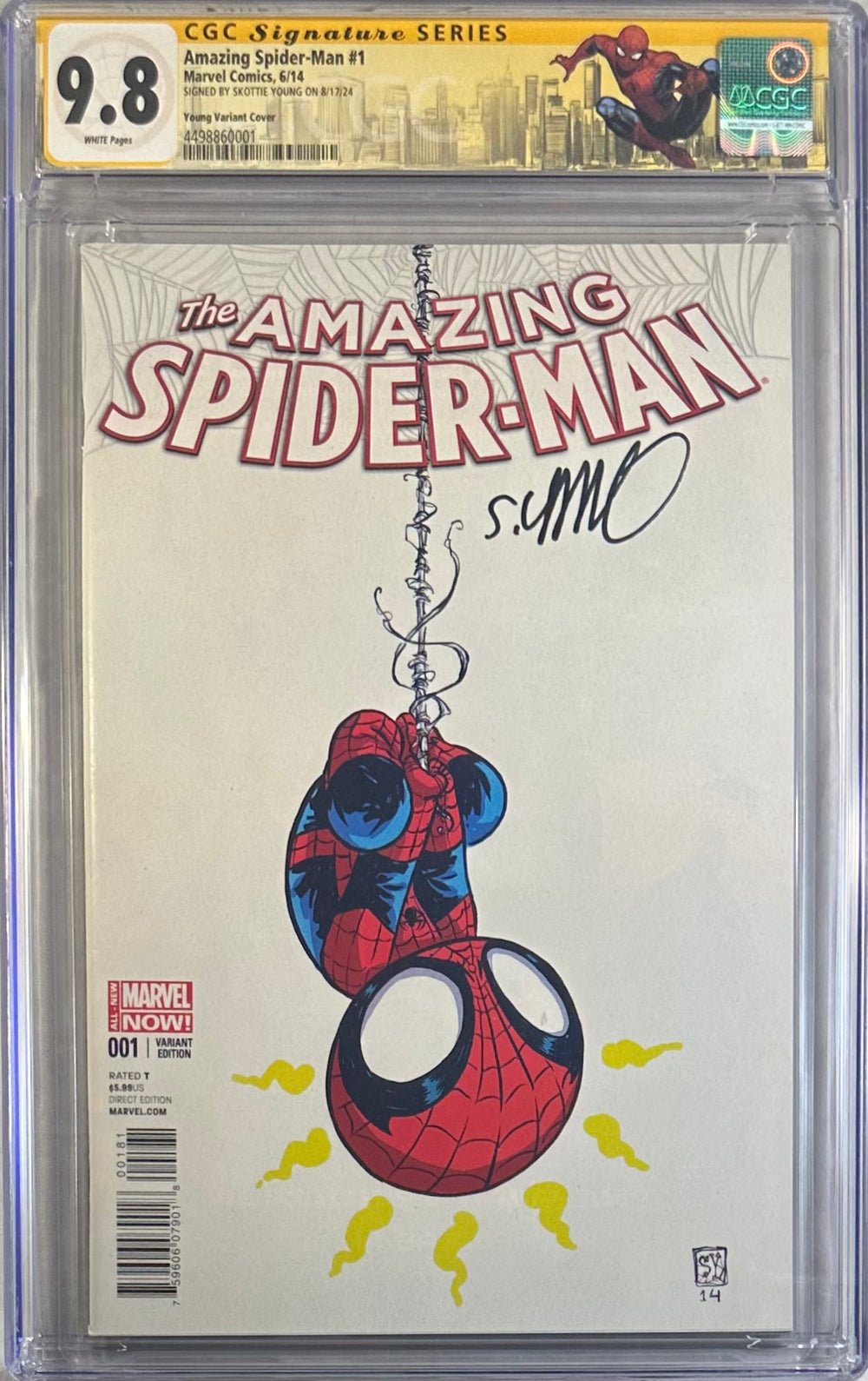 AMAZING SPIDER-MAN #1 YOUNG VARIANT COVER CGC SS 9.8 SIGNED BY SKOTTIE YOUNG