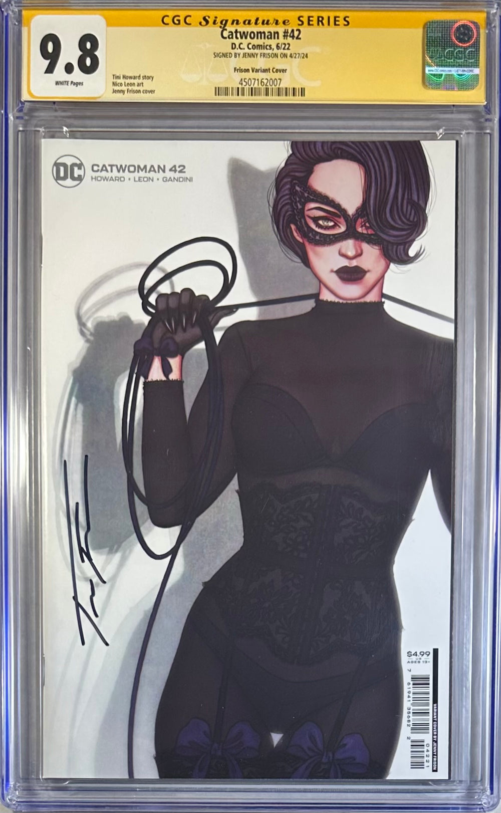 CATWOMAN #42 FRISON VARIANT COVER CGC SS 9.8 SIGNED BY JENNY FRISON