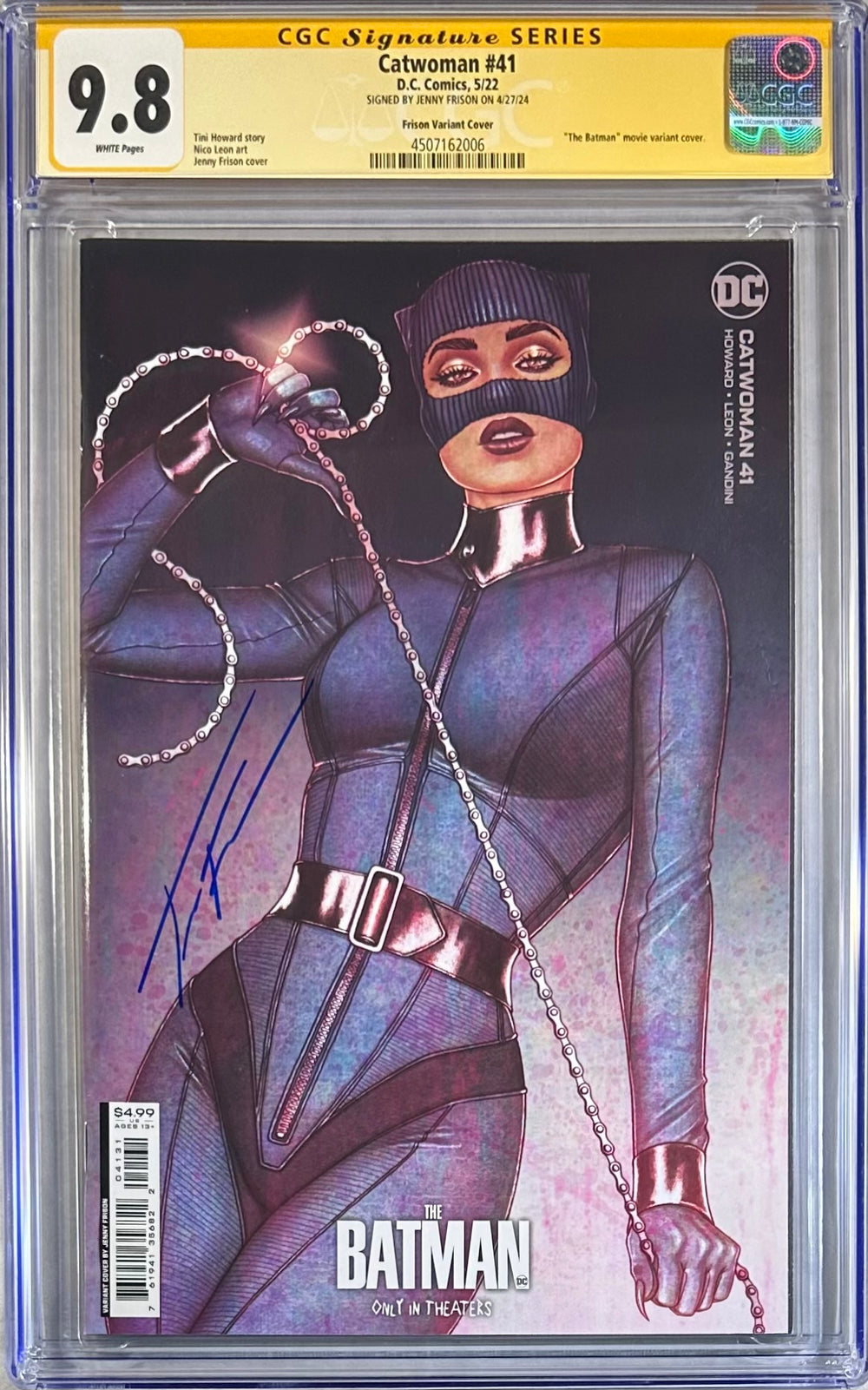 CATWOMAN #41 VARIANT COVER CGC SS 9.8 SIGNED BY JENNY FRISON