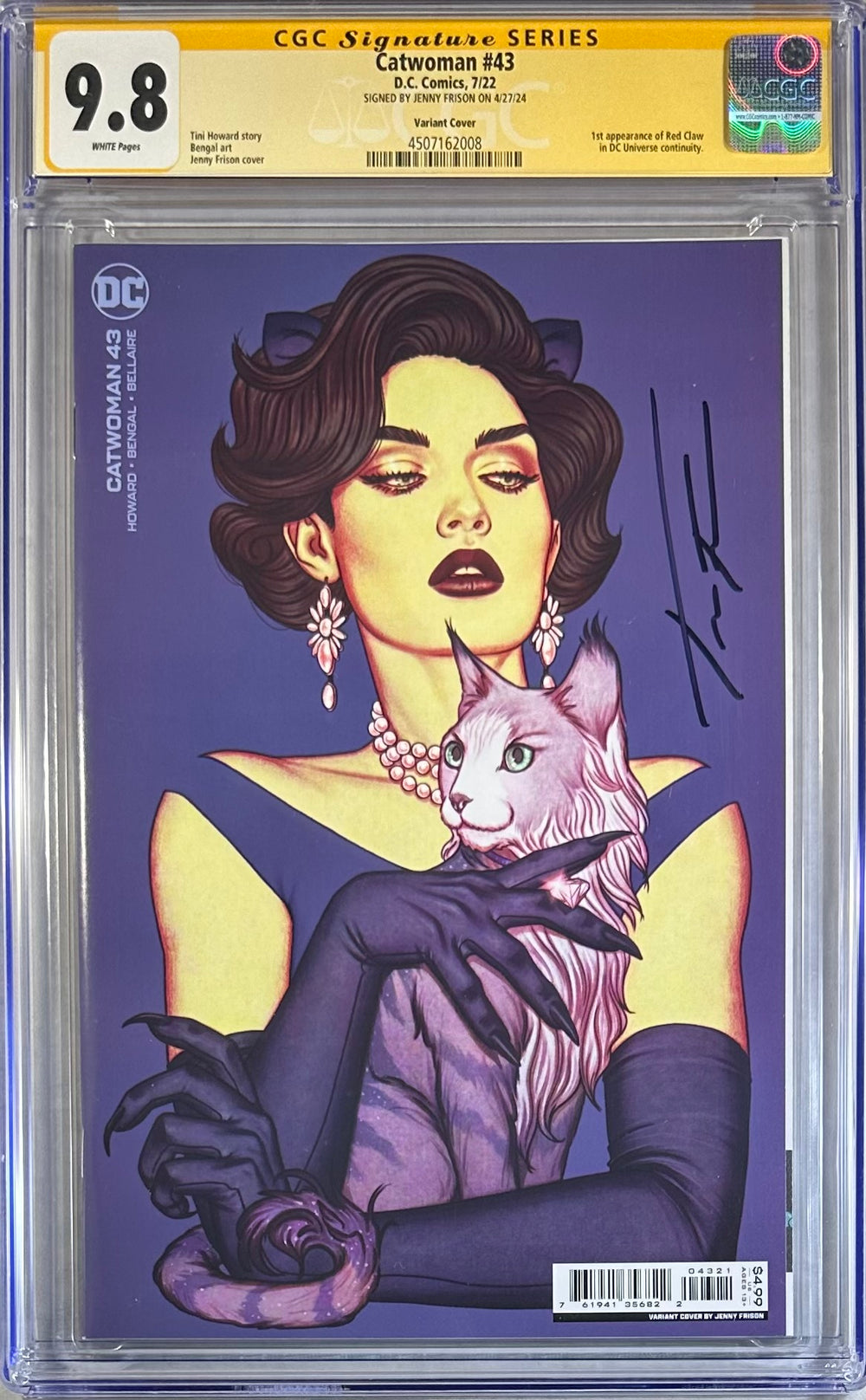 CATWOMAN #43 VARIANT COVER CGC SS 9.8 SIGNED BY JENNY FRISON