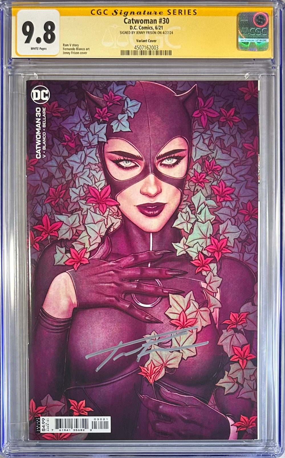 CATWOMAN #30 VARIANT COVER CGC SS 9.8 SIGNED BY JENNY FRISON