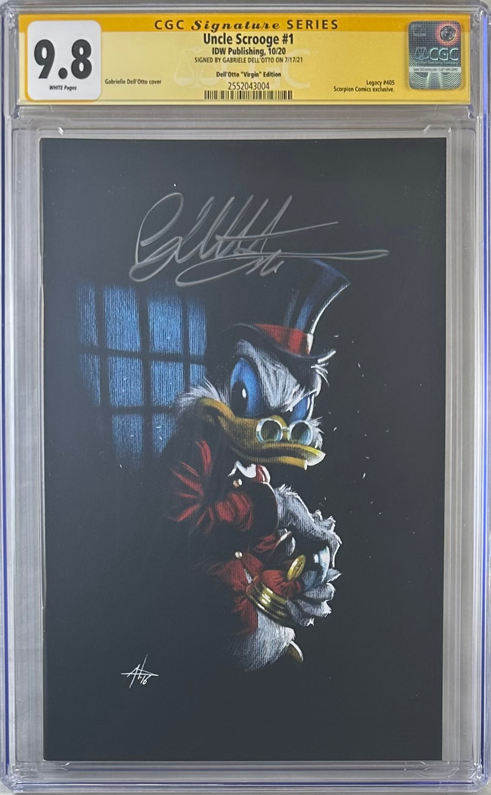 UNCLE SCROOGE #1 DELL’OTTO “VIRGIN” EDITION CGC SS 9.8 SIGNED BY GABRIELE DELL’OTTO