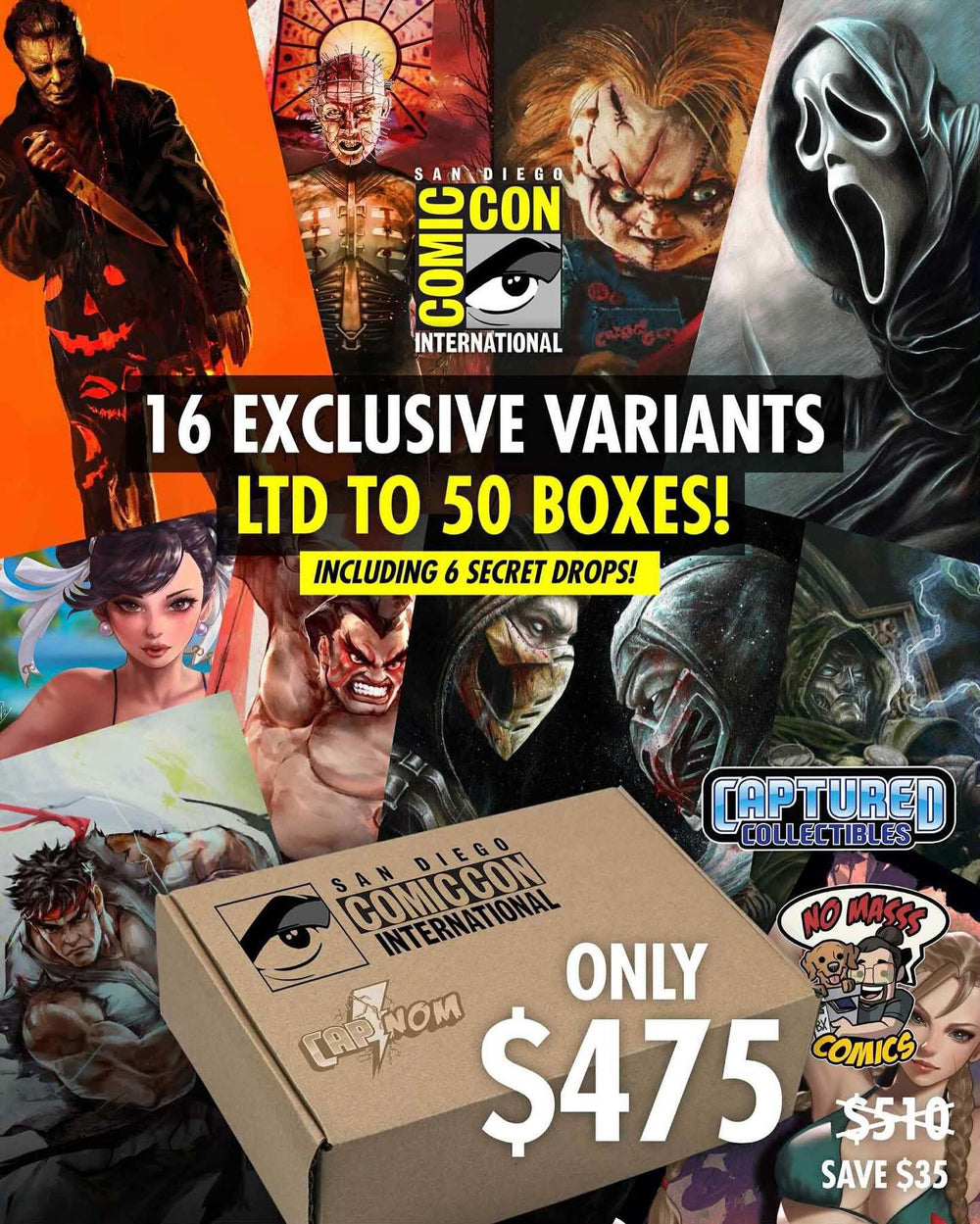 SDCC CAPNOM BOX (ALL 16 EXCLUSIVES )