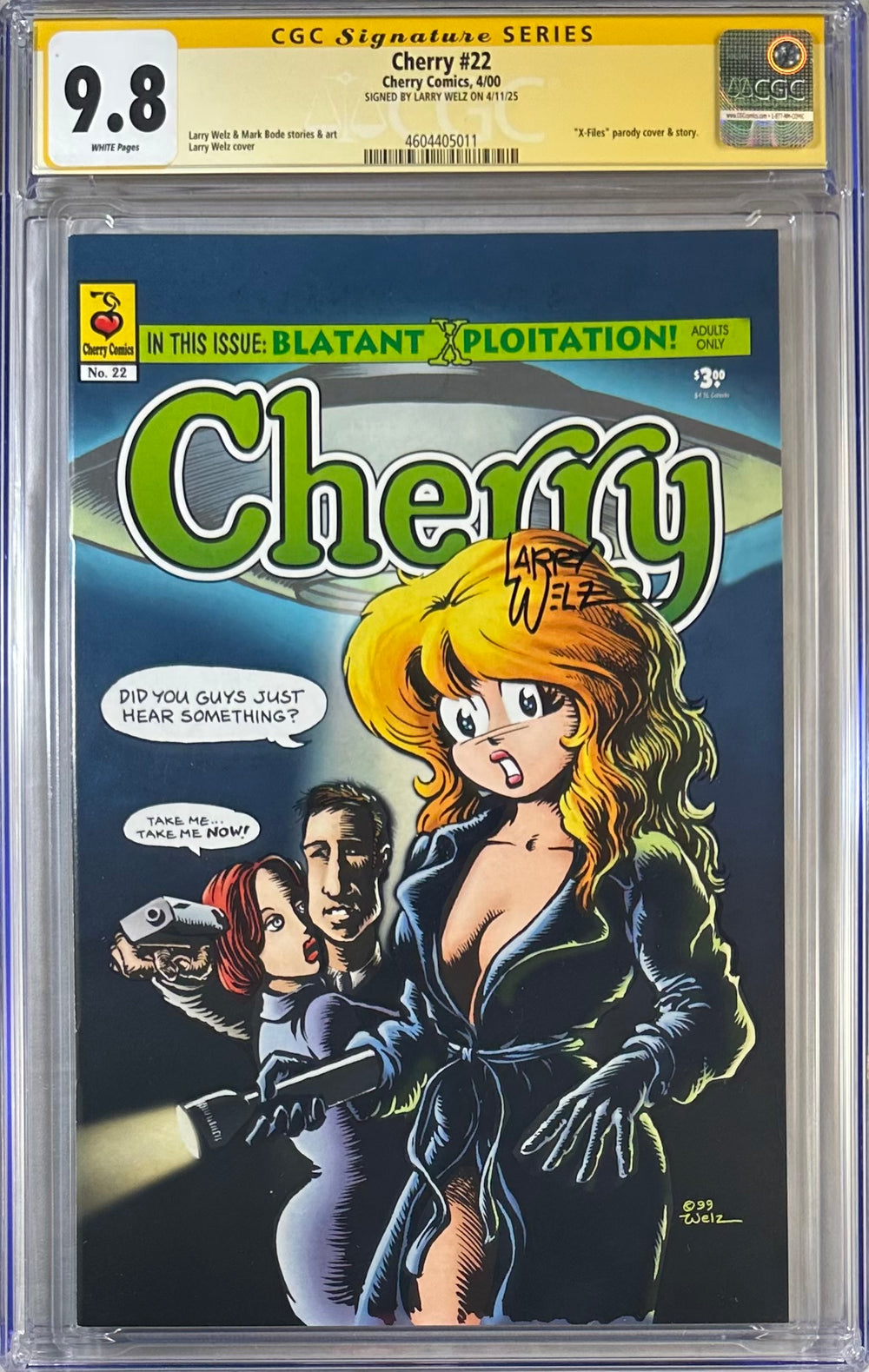 CHERRY #22 1ST PRINT CGC SS 9.8 SIGNED BY LARRY WELZ
