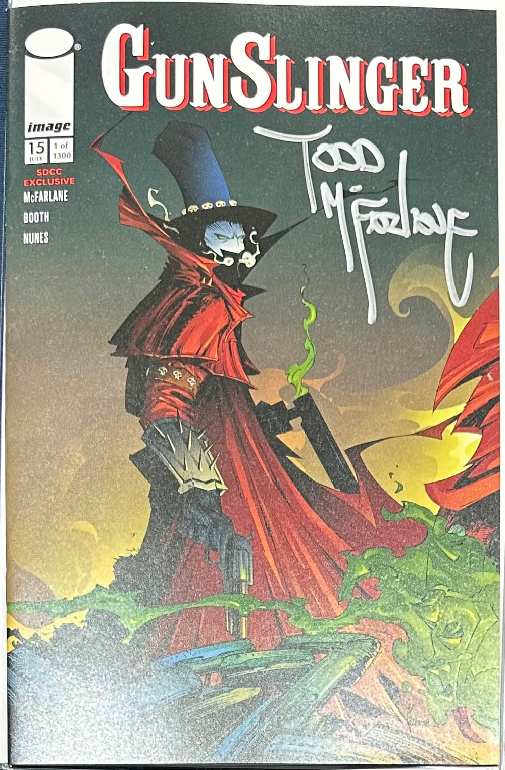GUNSLINGER SPAWN #15 SDCC EXCLUSIVE SIGNED BY TODD MCFARLANE