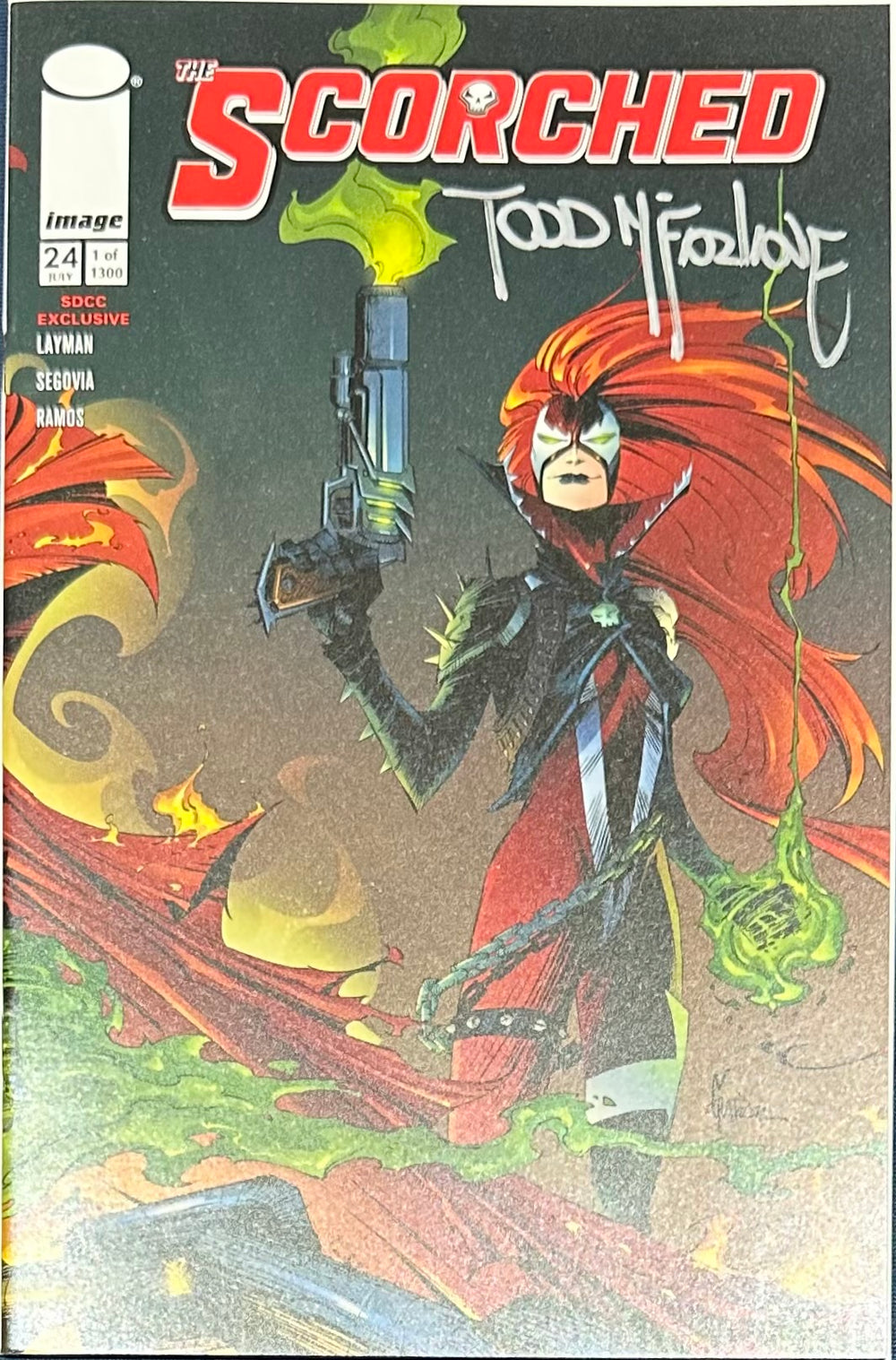 THE SCORCHED #24 SDCC EXCLUSIVE SIGNED BY TODD MCFARLANE