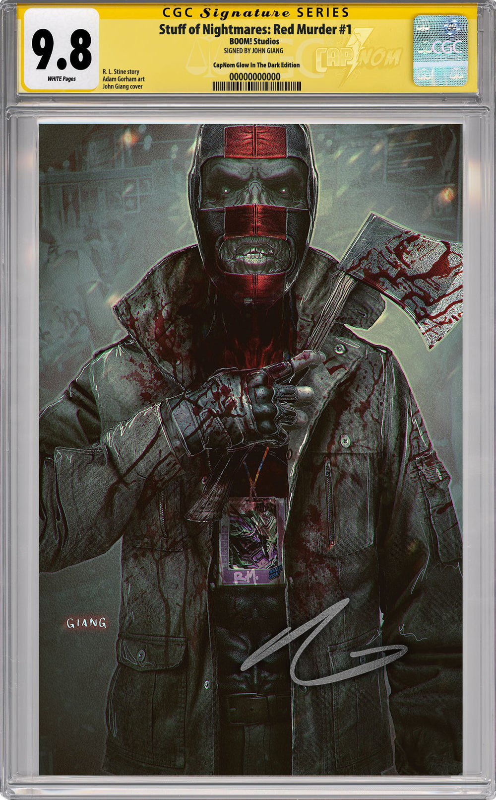 Stuff of Nightmares: Red Murder #1 John Giang NYCC Glow In The Dark Cover CGC SS 9.8
