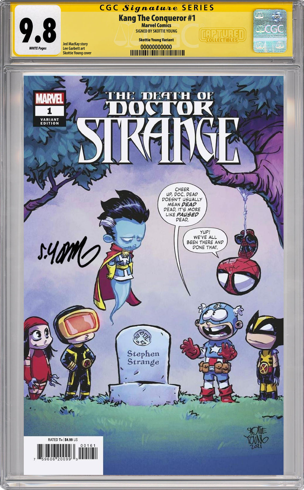 The Death of Doctor Strange #1 Variant CGC SS 9.8 Signed by Skottie Young