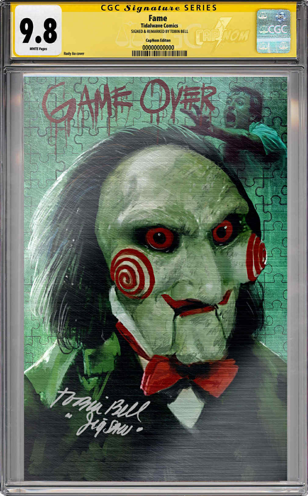ORBIT: BIRTH OF A SLASHER “GAME OVER” EXCLUSIVE COVER CGC SS 9.8 SIGNED BY TOBIN BELL